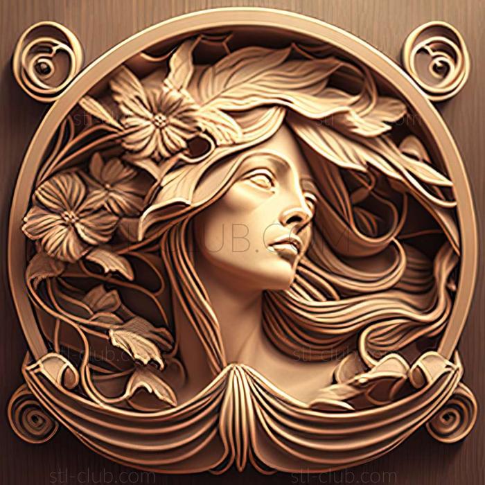 3D model style mucha (STL)